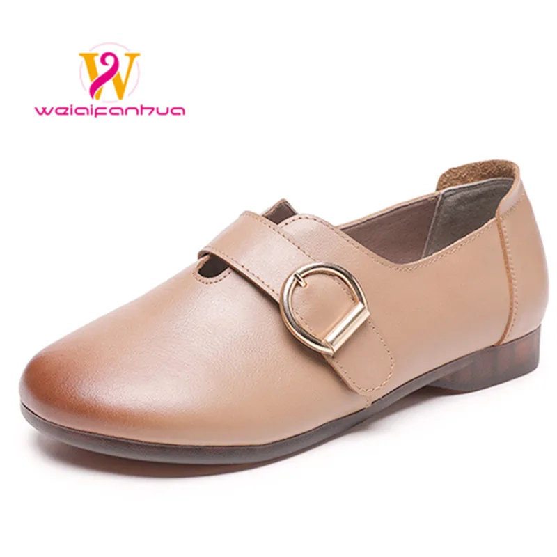 

Women's Spring Shoes2023New Top Cowhide Mother Flats Casual Large Round Toe Comfortable Women's Shoes women flat shoes loafers