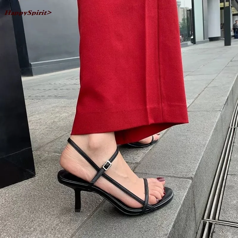 

New Summer Ladies Sandals Shoes Fashion Party Dress Ankle Strap Open Toe Thin Heels Women Sandalias Female Luxery Pumps