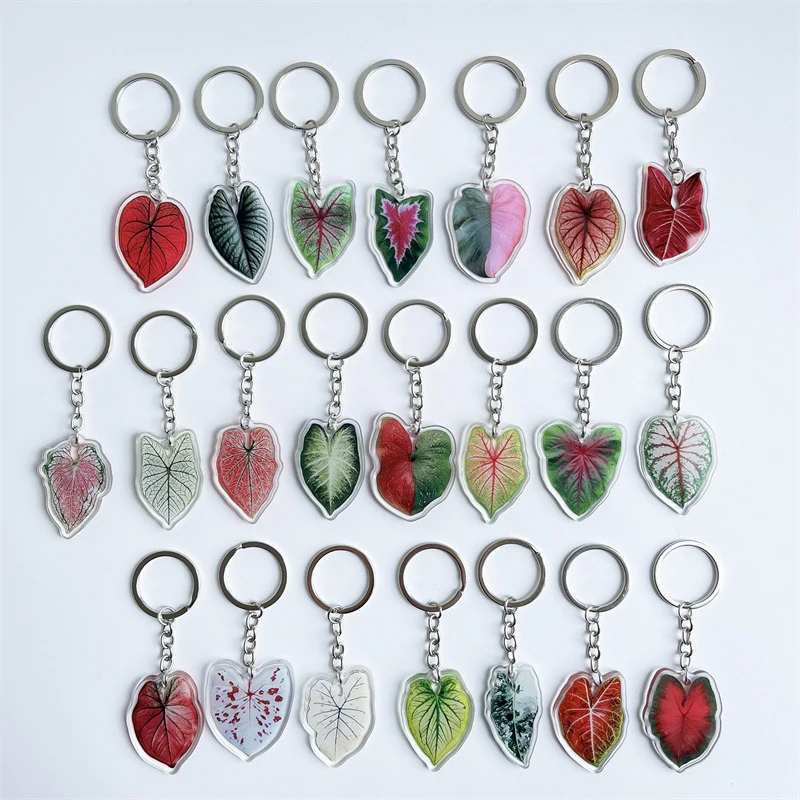

Bag Key Car Double-sided Keyring Pendant Imitation Leaf Keychain Party Gift Decoration Female Child New Fashion Home Ornament