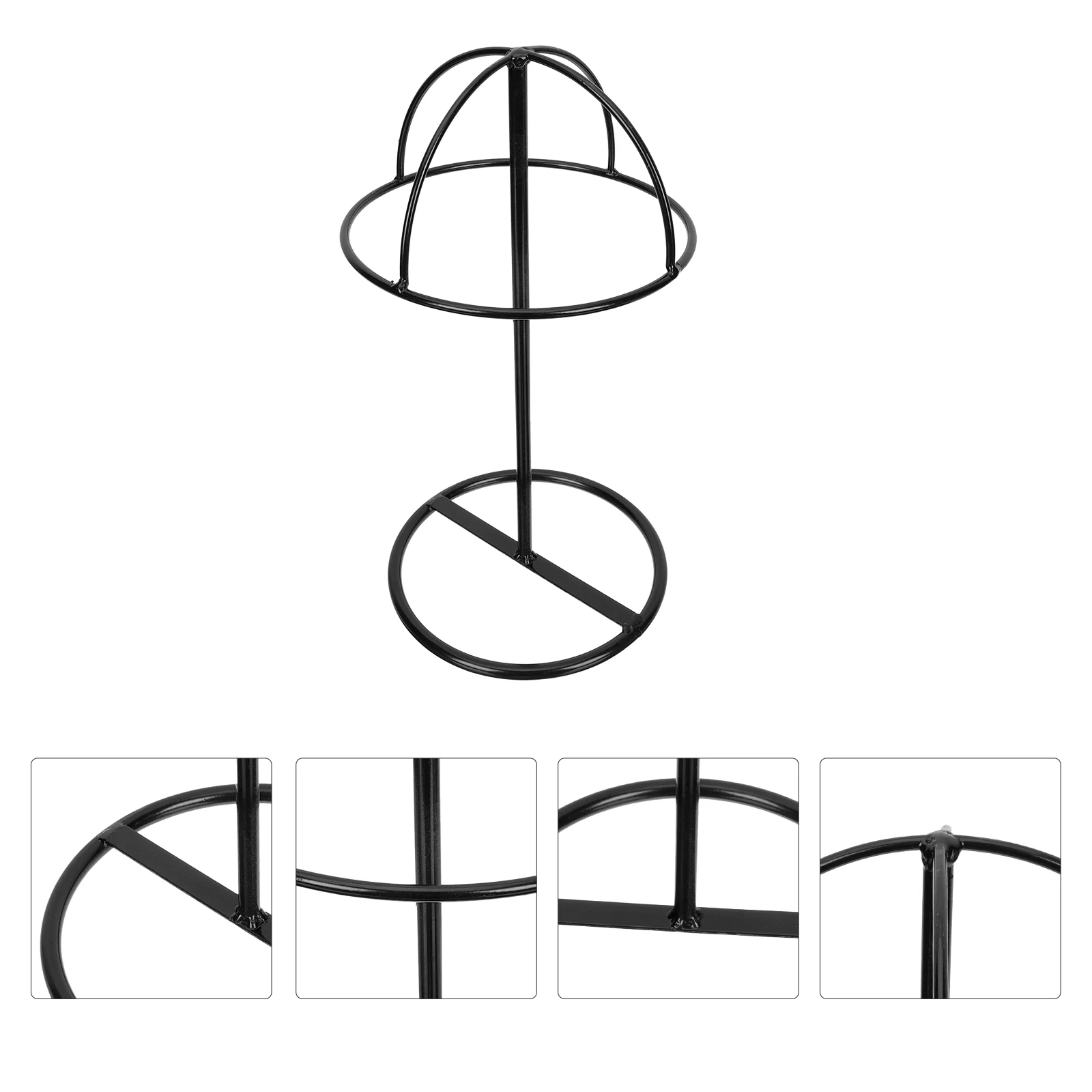 

Hat Stand Rack Display Holdercap Metal Baseball Tabledesk Black Storage Shop Wire Caps Tabletop Cowboy Headwear Hats
