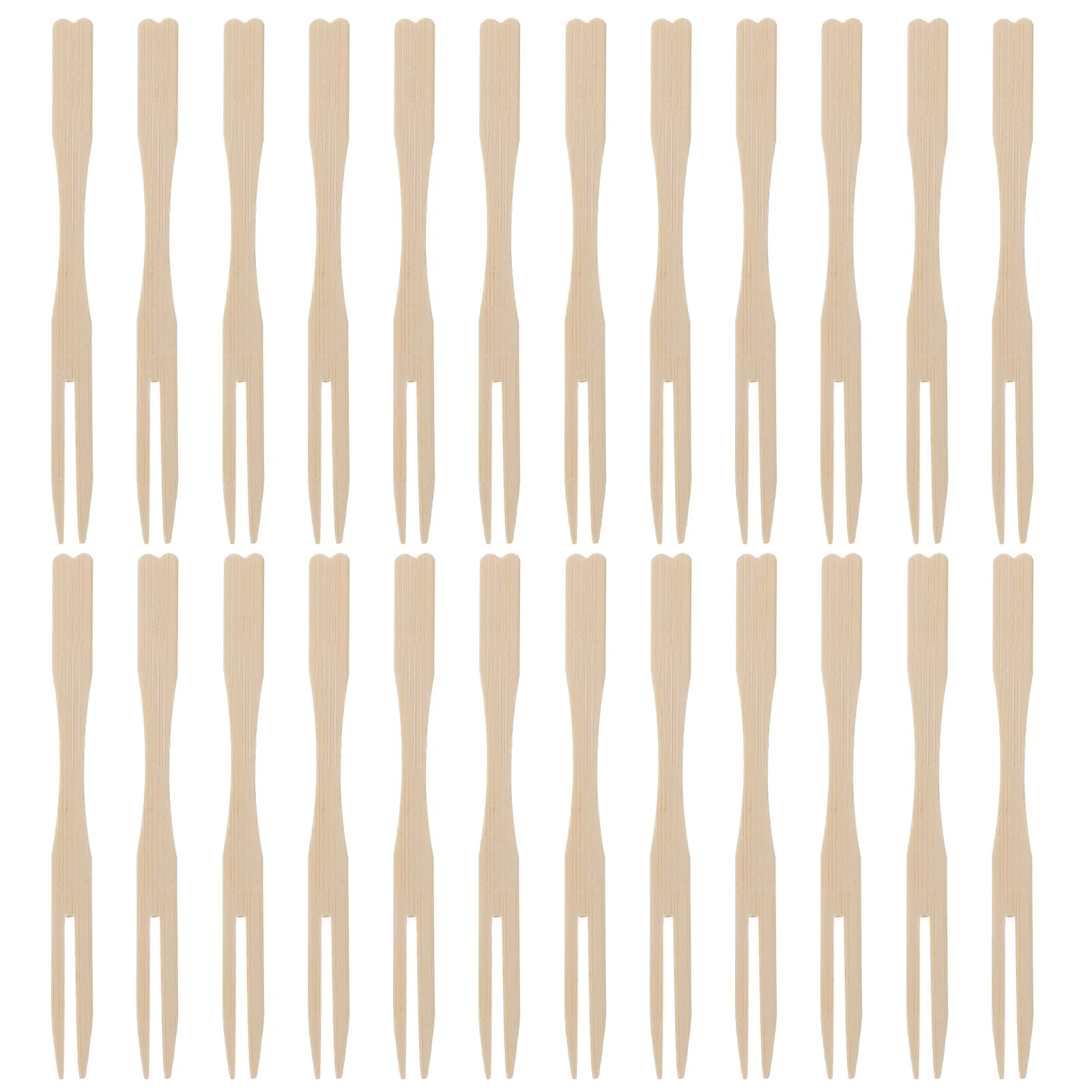 

400pcs Bamboo Food Picks Fruit Appetizer Dessert Picks Sticks Disposable Forks Party Supplies Handle Style Random