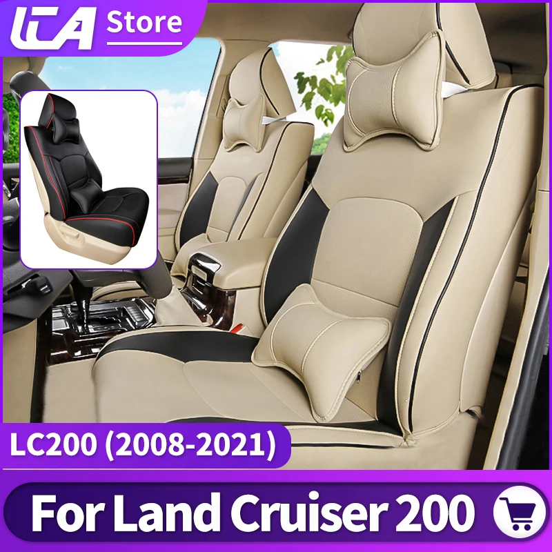 

For Toyota Land Cruiser 200 LC200 2021-2008 Upgrade Interior Decoration Accessories,Overall Wrapped Seat Cover,Leather Cushion