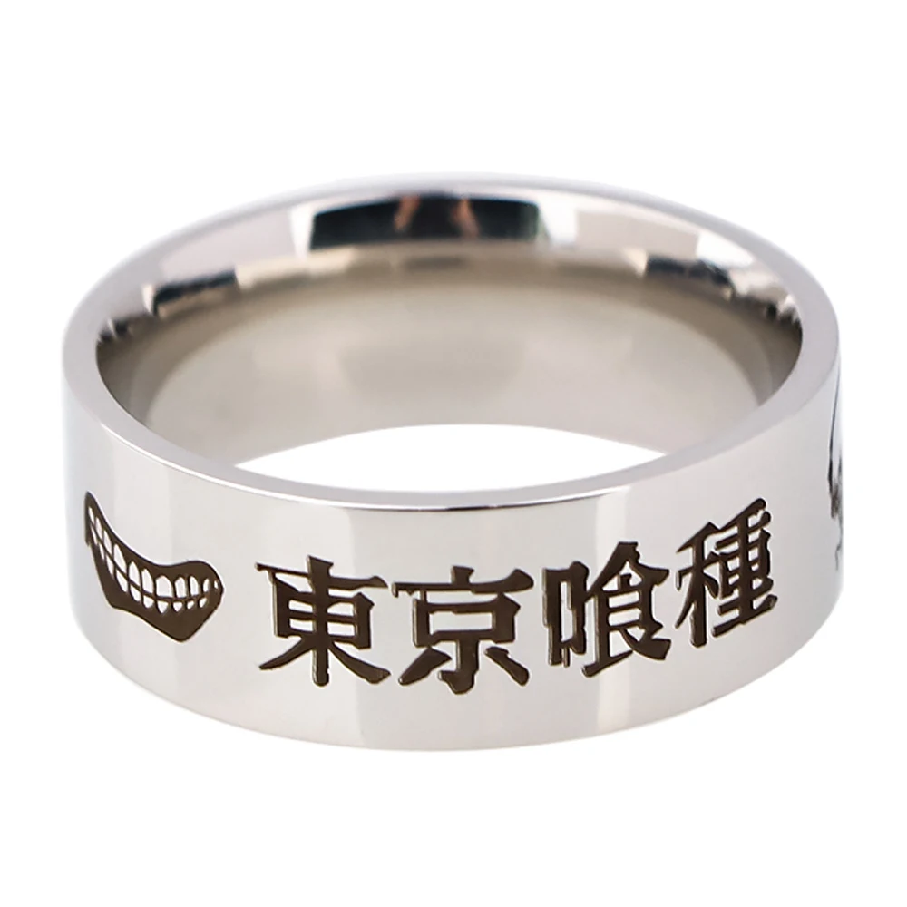 

LB3163 Cosplay Japanese Anime Tokyo Ghoul Ring Women Stainless Steel Ring Cosplay Pendant Prop Gift Lovers Ring
