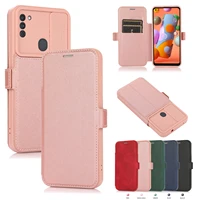 leather case for samsung galaxy s21 ultra s20 plus note 20 a52 a72 a12 a32 5g a21s a71 a11 slim flip cover camera protection