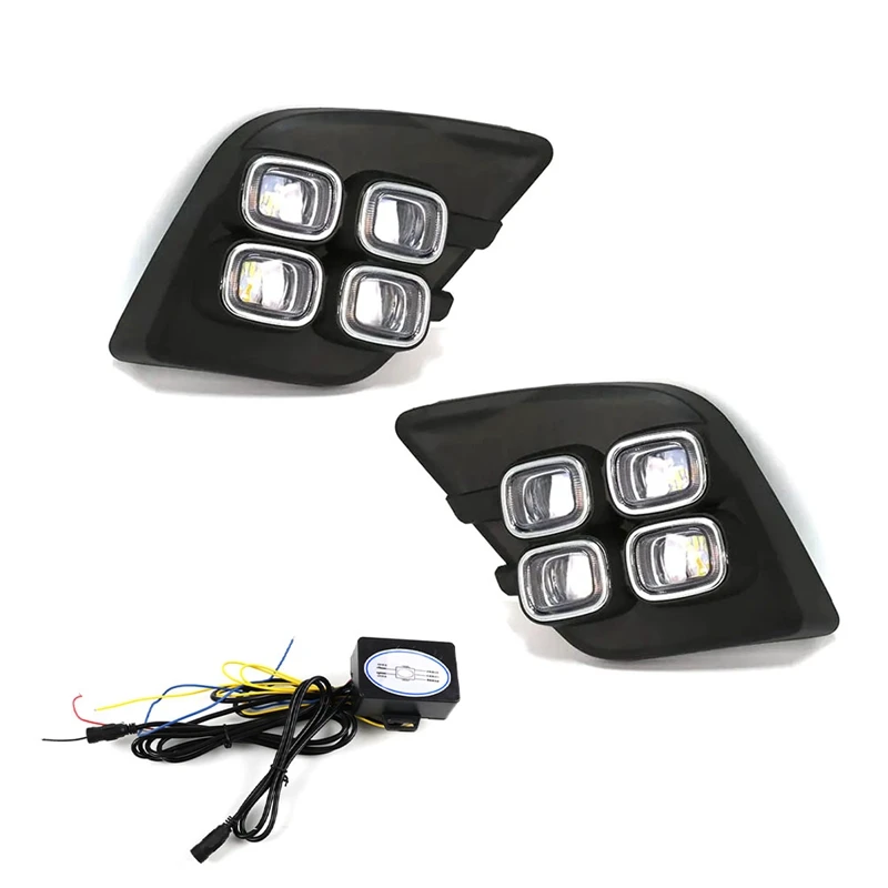 Для Toyota Hilux Revo 2015 2016 передний бампер светодиодный указатель поворота дневные