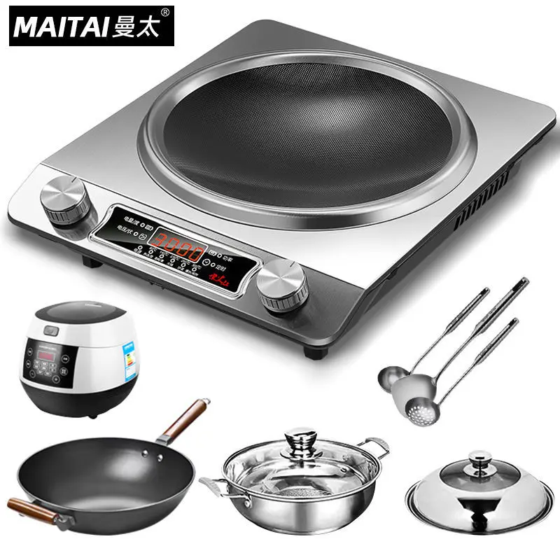 

Explosive Concave Induction Cooker Home Hot Pot New Fierce Fire High-powered Frying Pan Waterproof Multifunctional 3500W Stove