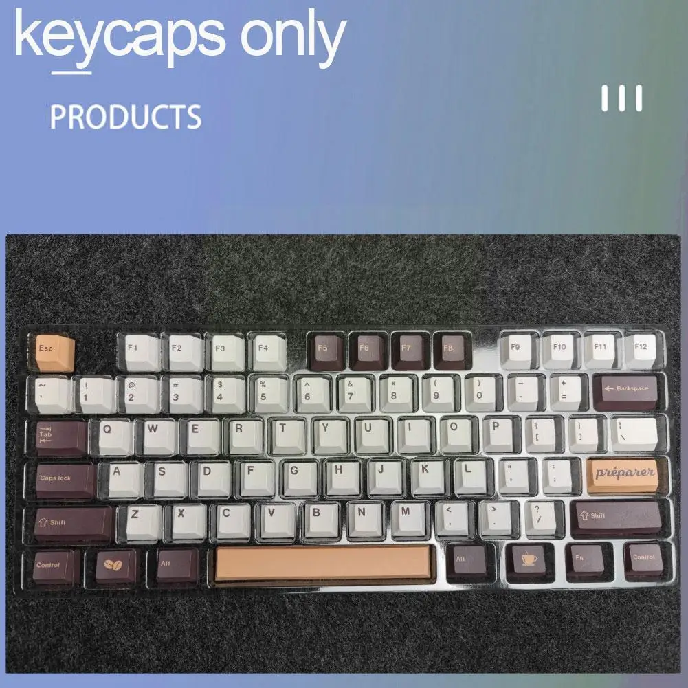 

129 S Gmk Cafe Caps Pbt Dye Sublimation Cap Boards Mx Caps Switches Mechanica Customized Profile Z7z9
