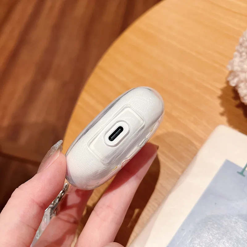 Чехол для Xiaomi Redmi Buds 4 Active, прозрачный защитный чехол из ТПУ с изображением бабочки, цветка, сердца, для Buds4 Active, с брелоком (art.: 3920c354bf2bb) - 3920c354bf2bb