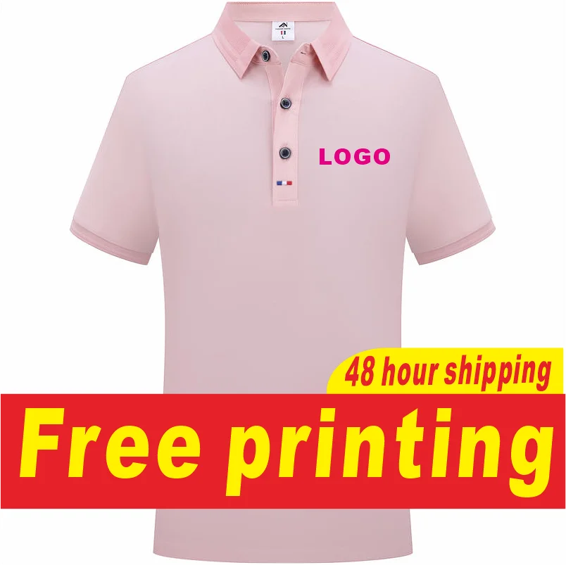 POLO Hemd Custom Poloshirt bedruckt Logo gestickt Sommer Kurzarm T-Shirt für Männer und Frauen bequeme Anpassung