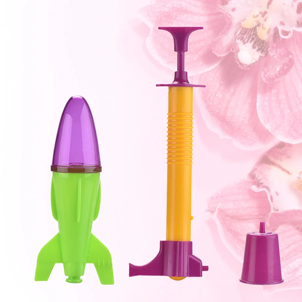 

1 Set ABS Durable Premium Colorful Funny Shooting Rocket Launcher Interaction for Family Outdoor Kids