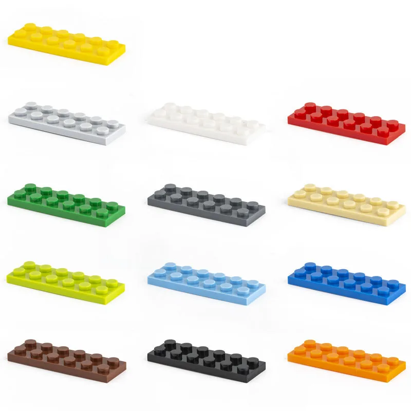 

240pcs Bulk Building Blocks Thin Figures Bricks 2x6 Dots 12Color Educational Creative Size Compatible With 3795 Toy for Children