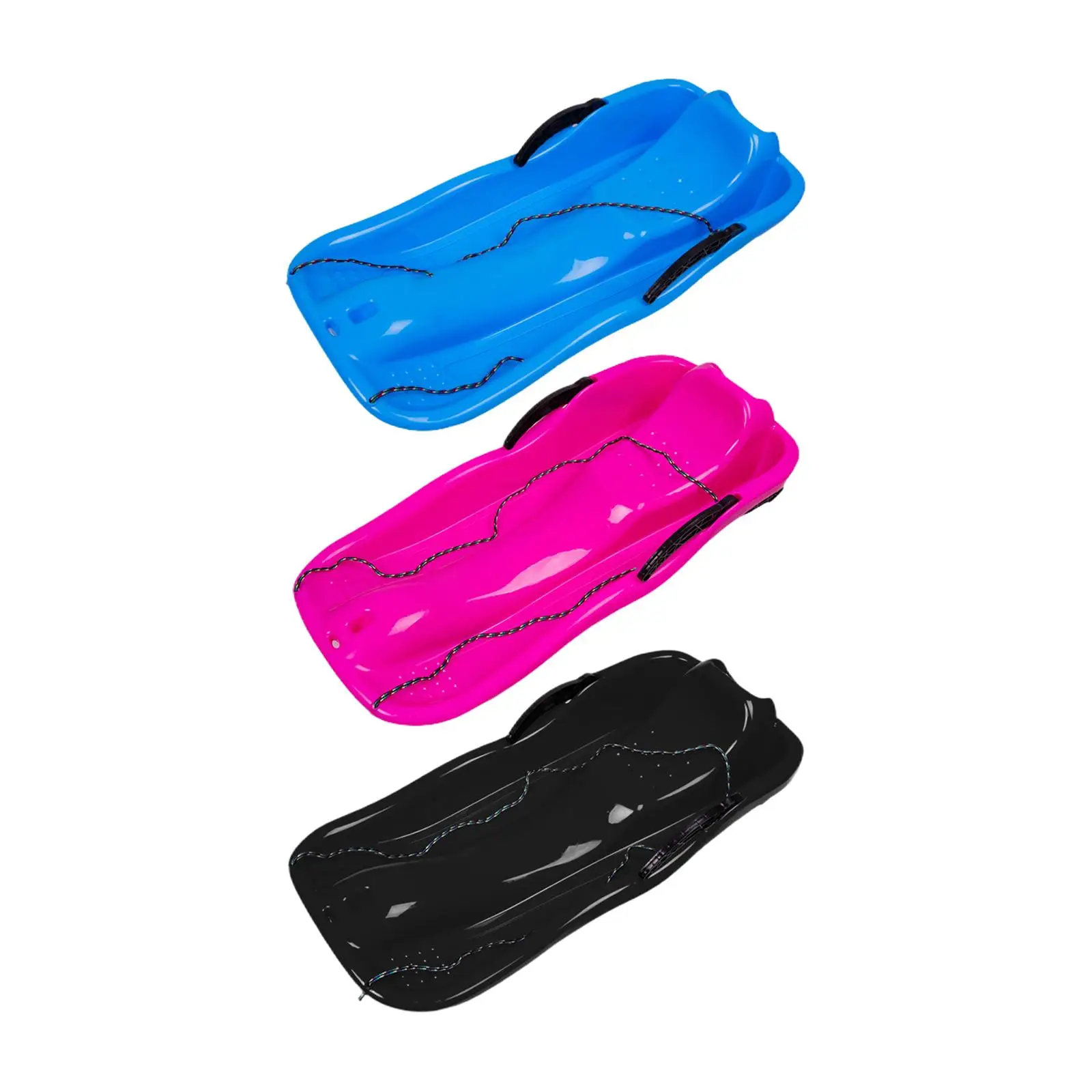

Toboggan Double Human Sleigh Kids Sledge Sledding Downhill Sleds with Pull Rope Winter Snow Sled for Children Backyard Holiday