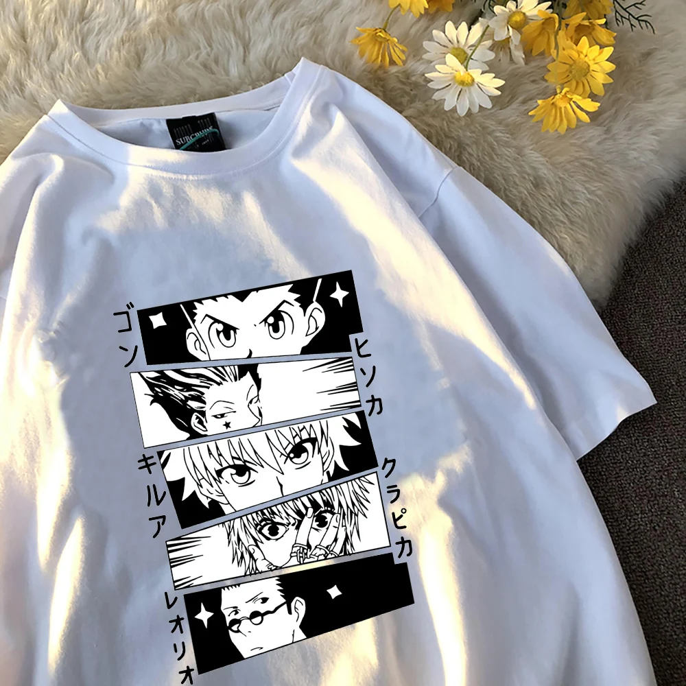 Футболка Hunter X футболка с изображением гона и Киллы аниме мультфильм одежда в