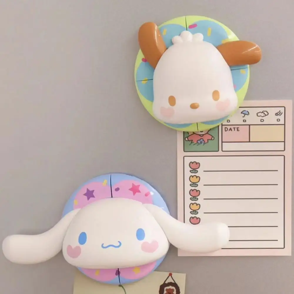 

Sanrio пончик строительный блок холодильник с Kuromi нефрит мандарин собака Pacha собака Мелодия милое украшение вокруг