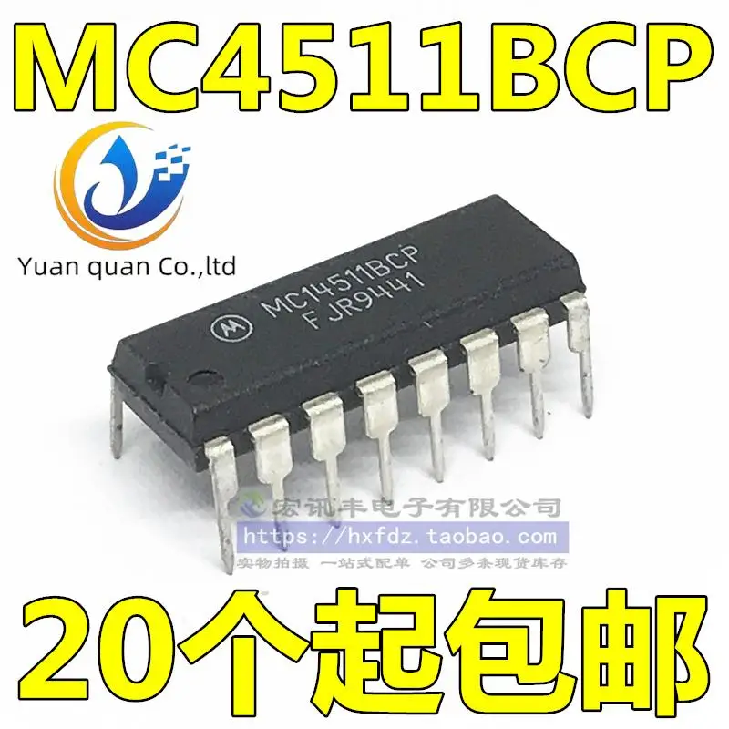 

Оригинальный Новый логический чип mc14511p10 DIP-16, 30 шт.