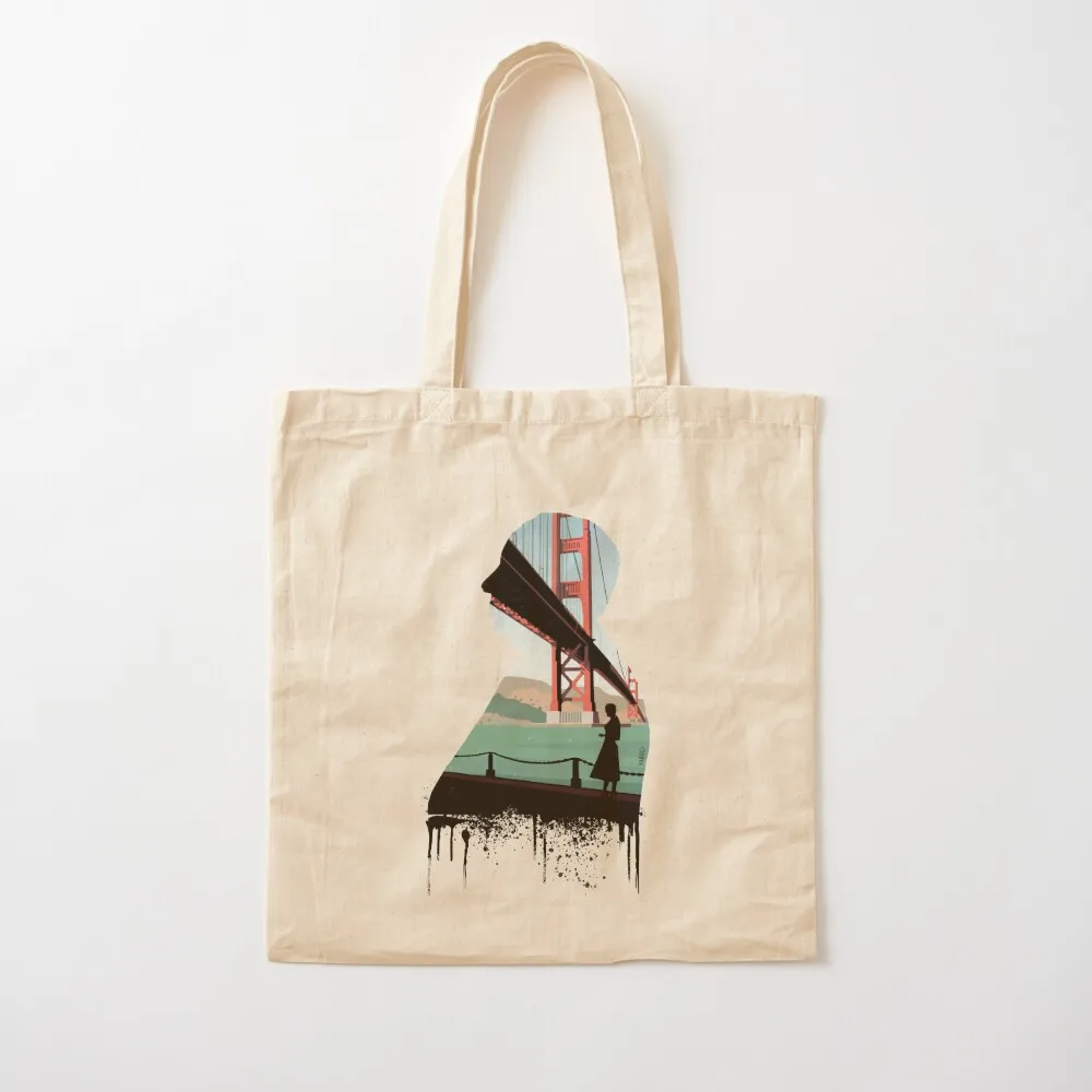 Иллюстрация силуэта Vertigo Alfrted Hitchcock от Burro Tote Bag тканевая сумка женская ручная