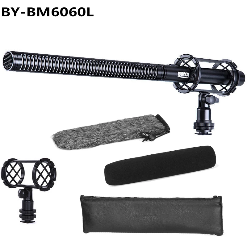 

BOYA BY-BM6060L Professional DSLR Condenser Shot gun Microphone Video Interview Reporting for Canon Nikon Sony Cameras