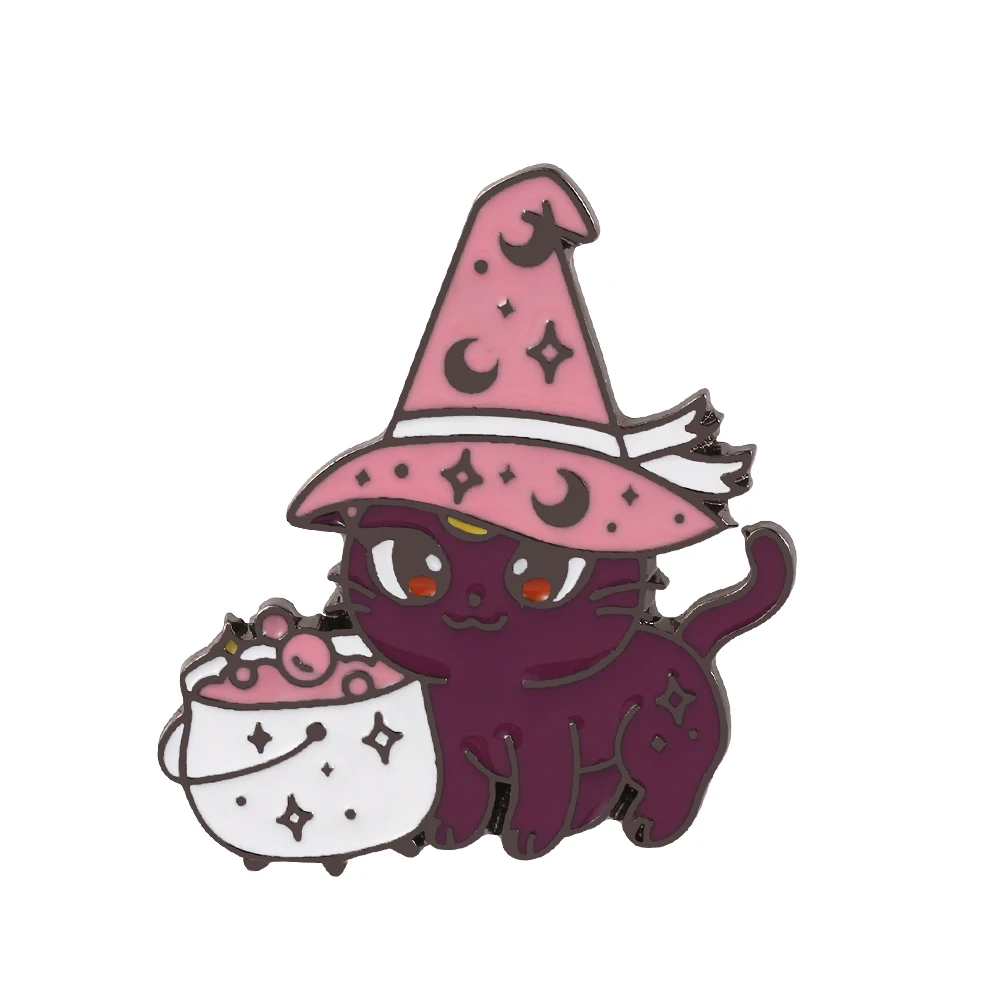 

Cute Sailor Moon Pastel Hard Enamel Pin Cartoons Kawaii Animal Purple Moon Cat Metal Brooch Backpack Pins
