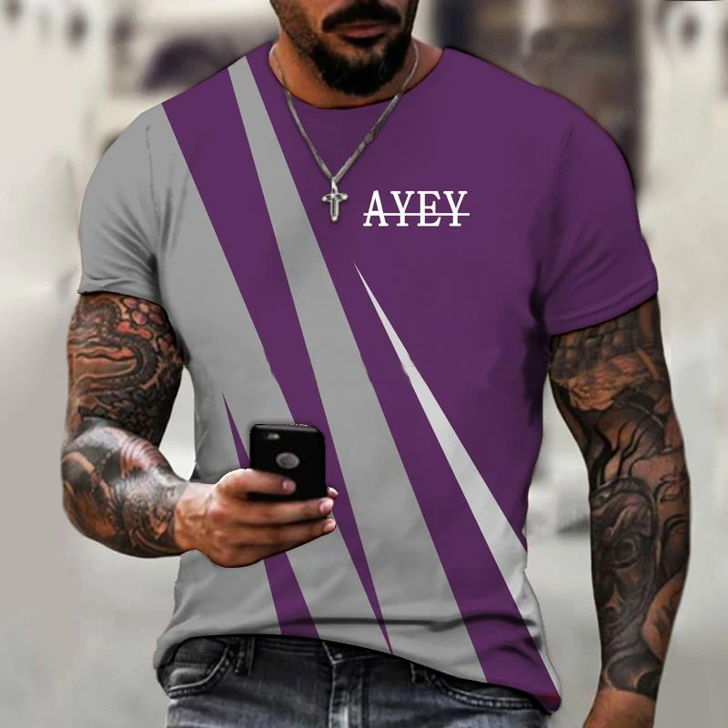 

2022 New Short Sleeve Oversized T-Shirt Men's 3D Printed Shirt Popular Fashion Hip Hop O Neck Harajuku Top