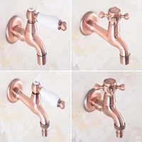 antique red copper wall mount bathroom mop pool faucet garden water tap laundry sink water taps washing machine tap mav324