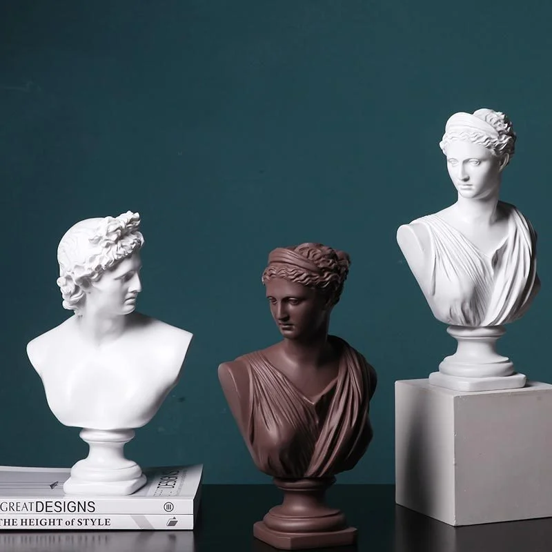 

Modern Minimalist Northern Europe Gypsum Figure Sculpture Venus Head Soft Decoration Art Light Luxury Home Decor Ornaments Gifts