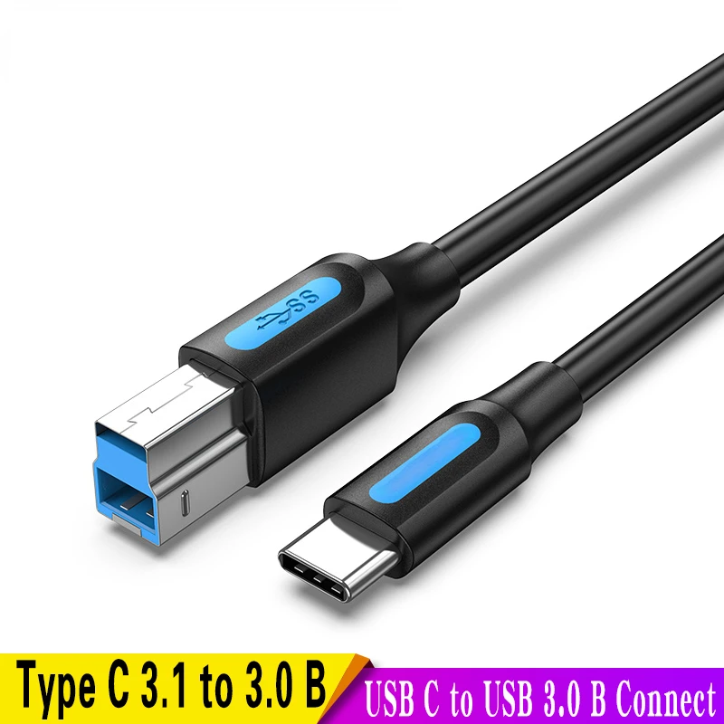 

Новинка 3,0, кабель USB C к USB Type B для жесткого диска, чехол, корпус для веб-камеры, цифрового видео, Blue ray Drive, Type C, квадратный шнур, новый