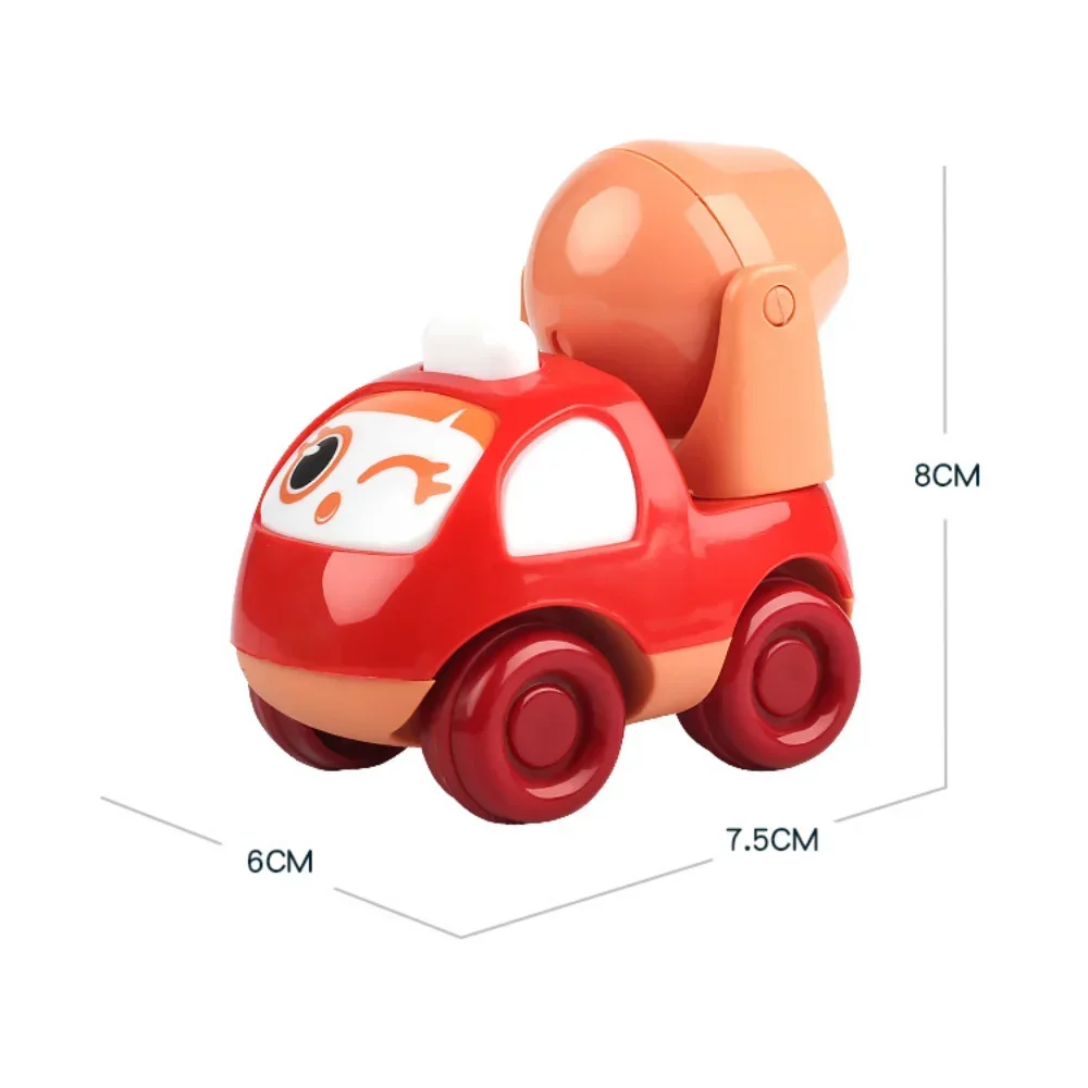

1/4pcs Cartoon Kids Engineering Car Toy Cute Inertia Vehicle Set Anti-collision Anti-fall Inertial Work Model Boy and Girl Gifts