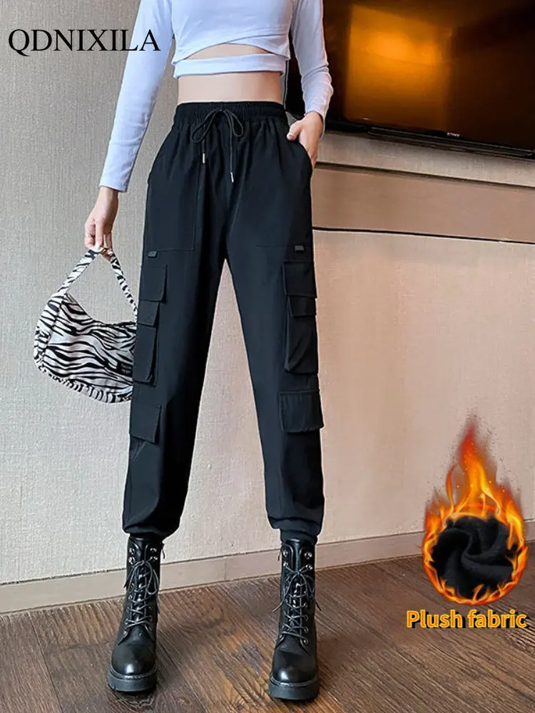 

Women Baggy Drawstring Pants New In Cargo Pants Y2k Harajuku Streetwear Oversize Fashion Pocket Sweatpant Slim Straight Trousers