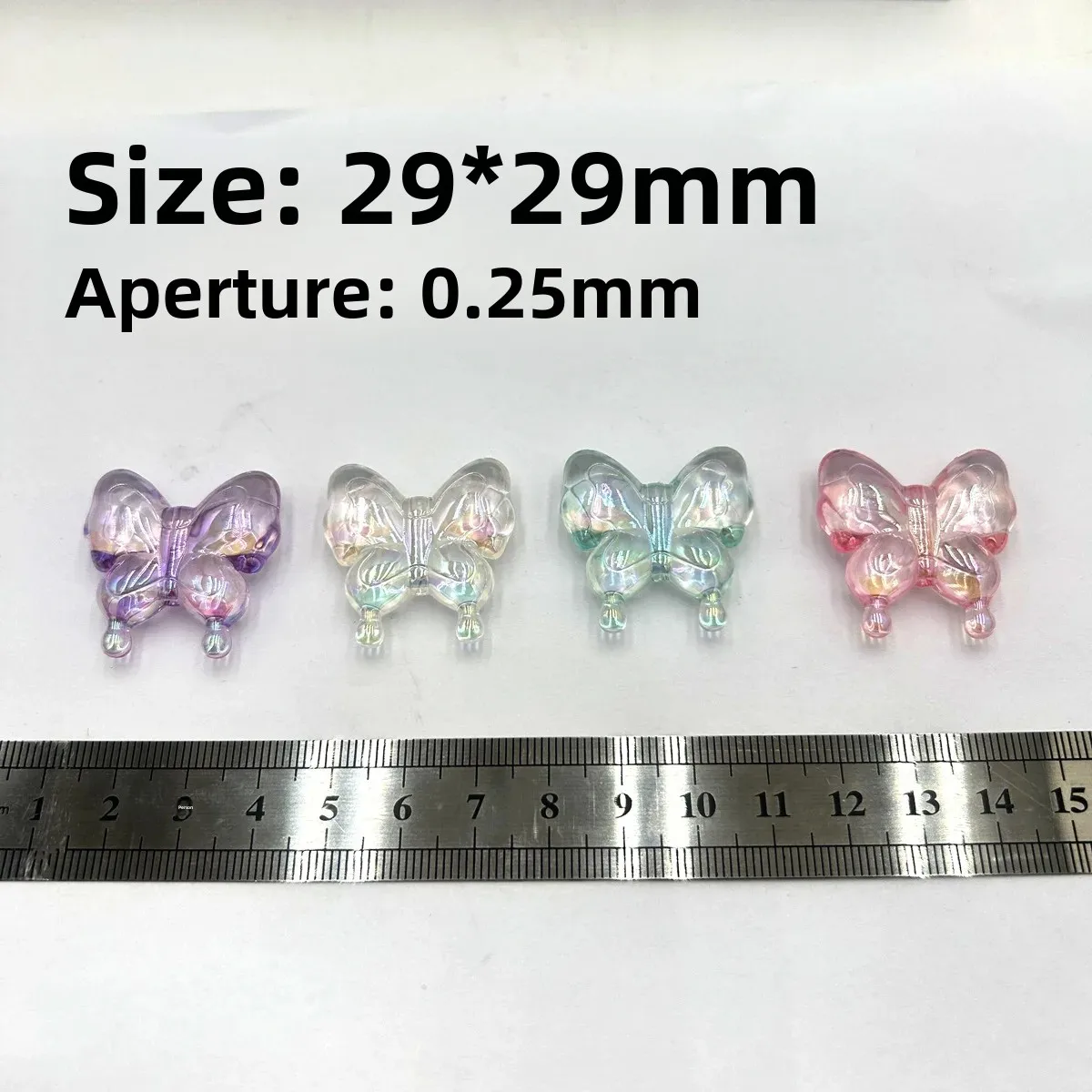 29*29 мм цветной акриловый прозрачный толстый бабочка с УФ-покрытием 3D дисплей