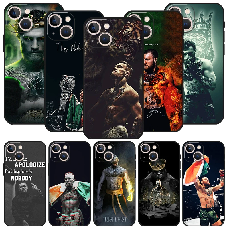 Черный чехол Conor McGregor для Apple iPhone 14 12 13 Mini 11 Pro Max XR 7 8 + SE 2020 XS 6 6s Plus 5