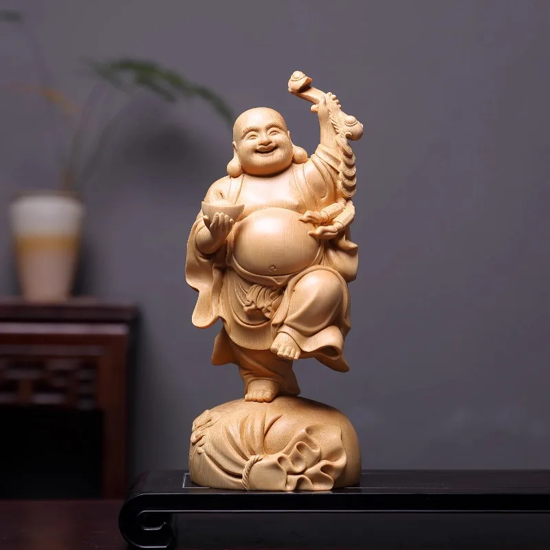 Статуэтка Будды из кипарисового дерева CCZHIDAO