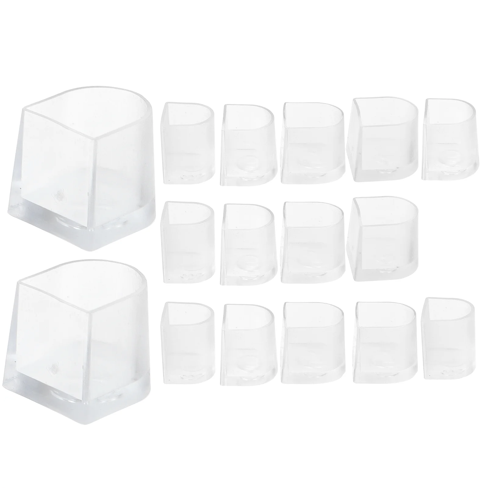

16 Pairs Heel Cover Clear Pumps Women Heels High Shoes Protector Tips Overshoes Protectors Pvc Cap Caps