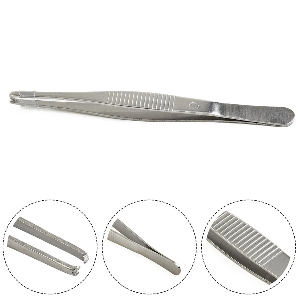

1 Pcs Toothed Tweezers Stainless Steel 18/20/25cm Precise For Suture Manipulate Needles Hold Repairing Hand Manual Tools