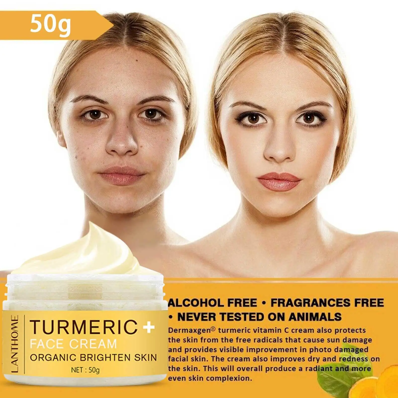 

Turmeric Cream Dark Spot Remover For Face Turmeric Oil Moisturizing Facial Oil Serum For Glowing Skin Whitening Body