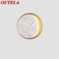 outela postmodern wall light round indoor marble fixtures led sconces lamps for home decoration