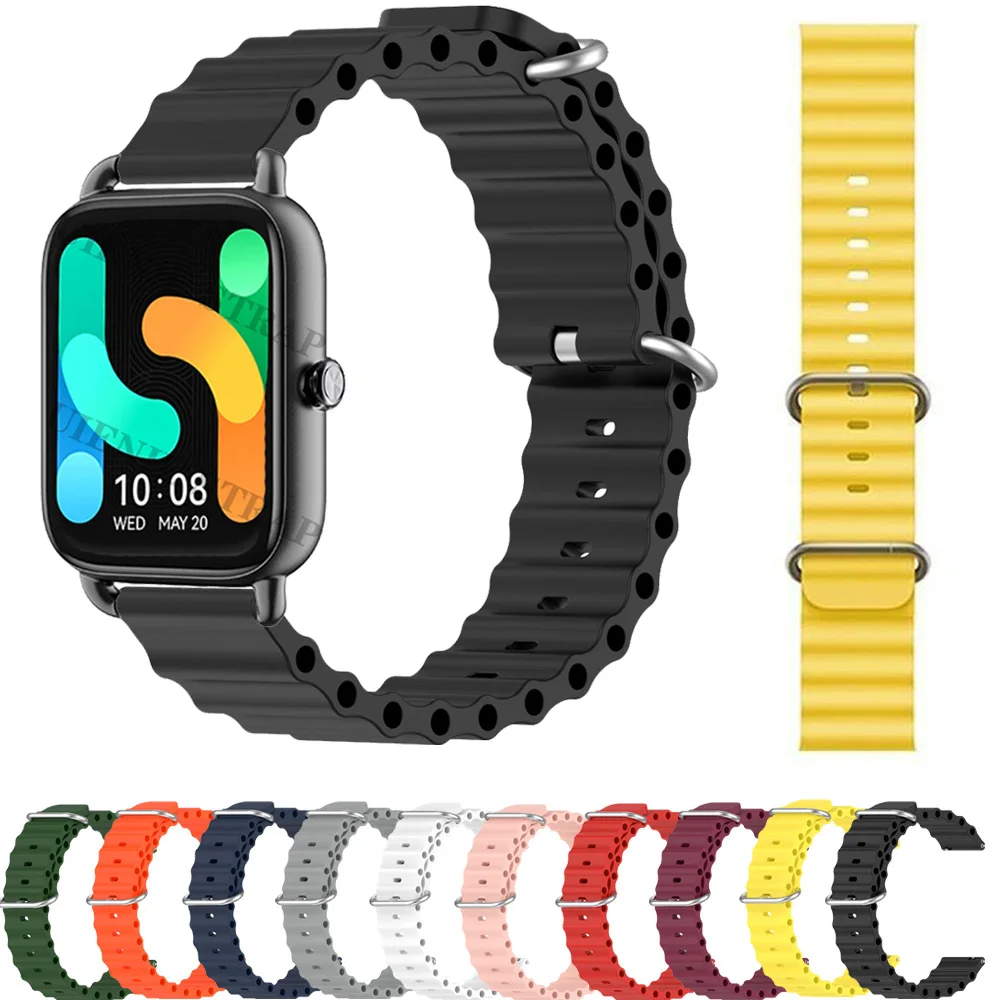 

20/22mm Watch Band For Haylou RS4 Plus & RS4 LS12 LS02 Ocean Strap Silicone Bracelet For Haylou GST LS09B RT2 RS3 LS04 RT LS05s