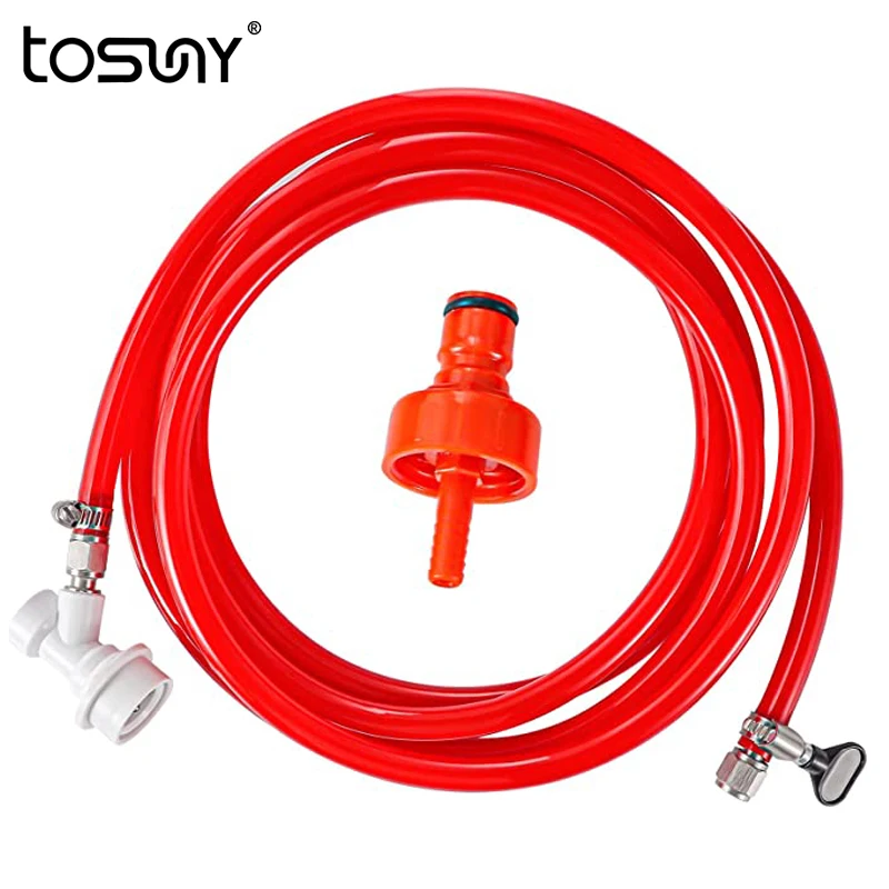 

2 Meters Ball Lock Gas Line Assembly Plastic Carbonation Cap Kit for Soda Beer PET Bottle Corny Keg Dispenser For Home Brewing