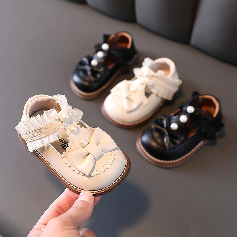 

Female Baby Shoes Spring Autumn New Style 1-3 Years Old Baby Girls Princess Shoes Toddler Flats Shoes Pu Leather Single Shoes