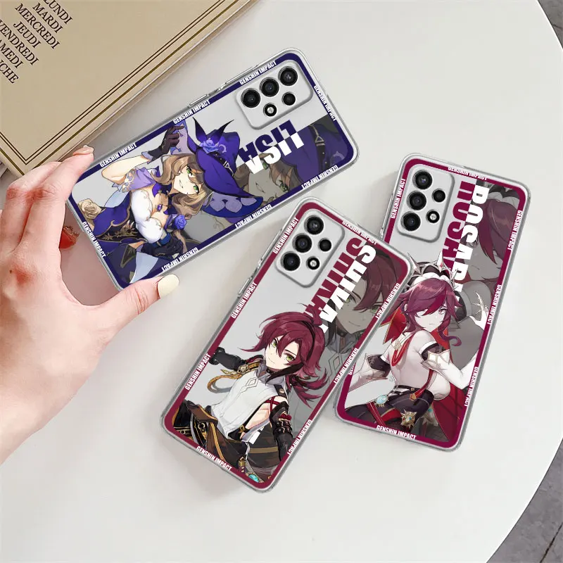 

Soft Back Case Funda for Samsung Galaxy A12 A13 A52 A71 A50 A32 5G A31 A72 A22 4G A21s A14 A03 A53 A41 Genshin Impact Yelan Thom