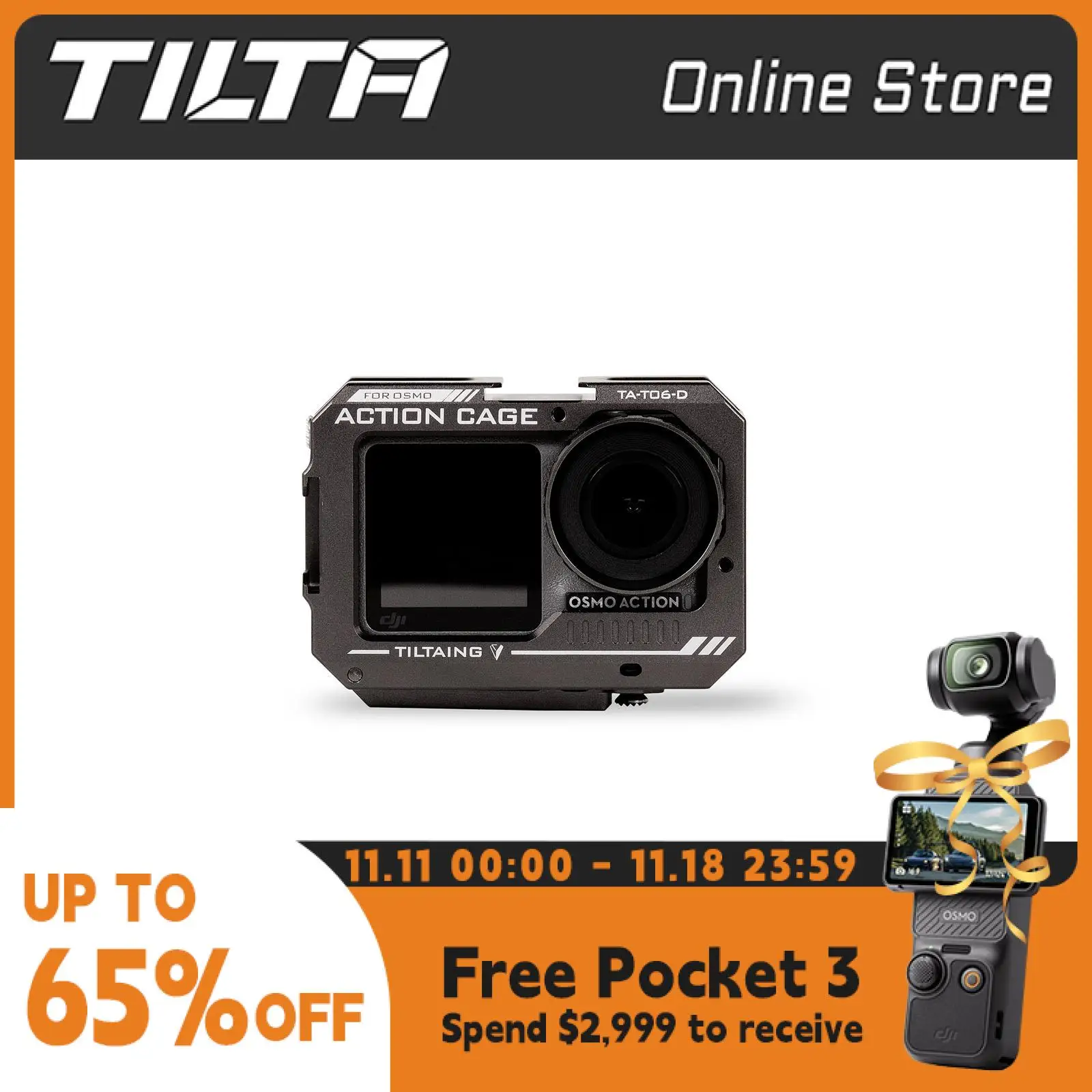 Tilta TA-T06-D Full Camera Cage Protective Case for DJI Osmo Action