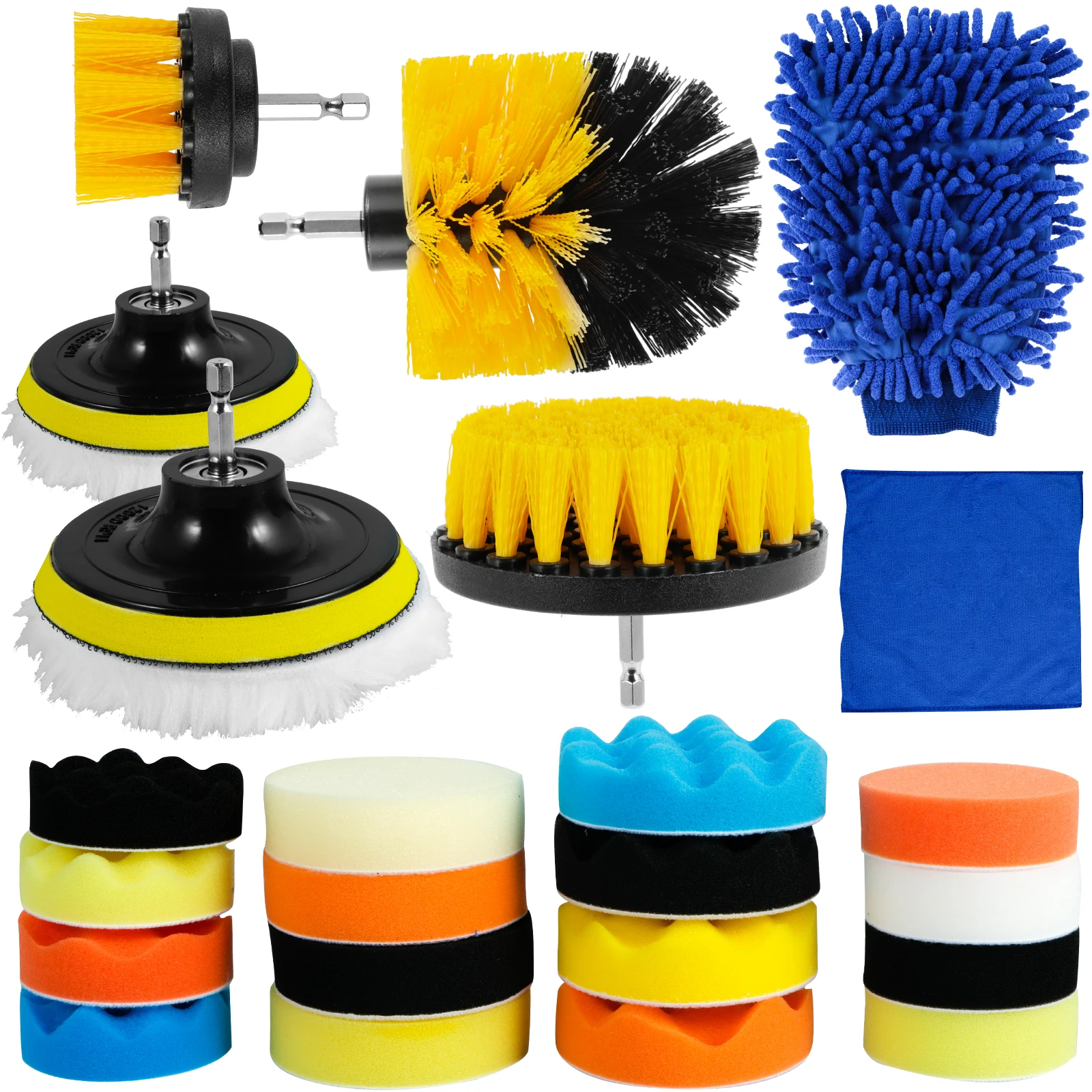 

25 шт., многоразовые полировальные подушечки для полировки шерсти