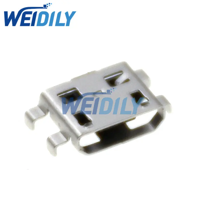 10PCS Micro USB Connector 5pin heavy plate 0.8mm B type no side Female Jack For Mobile Mini repair mobile tablet Tail plug - купить по