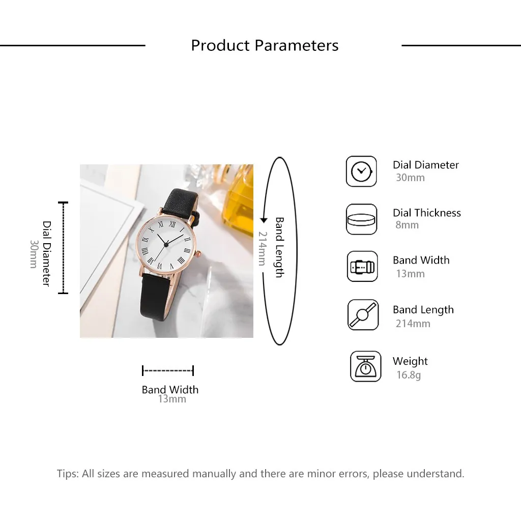 2PCS Women Watch Luxury Elegant Alloy Watch PU Leather Strap Wristwatch For Ladies Quartz Watch Black Heart Bracelet NO BOX