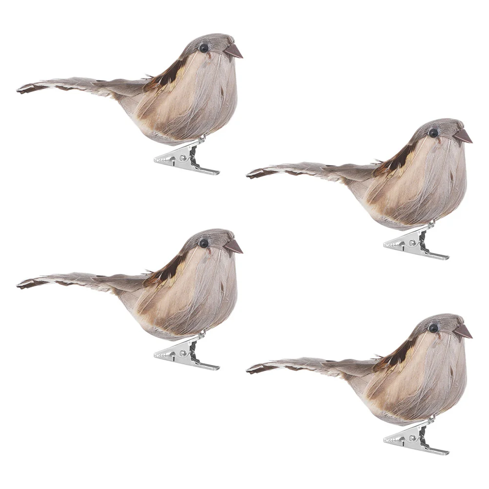 

Birds Bird Decoration Feathered Clip Artificial Decor Garden Ornament Fakesimulation Crafts Tree Craft Minifoam Greening Sparrow