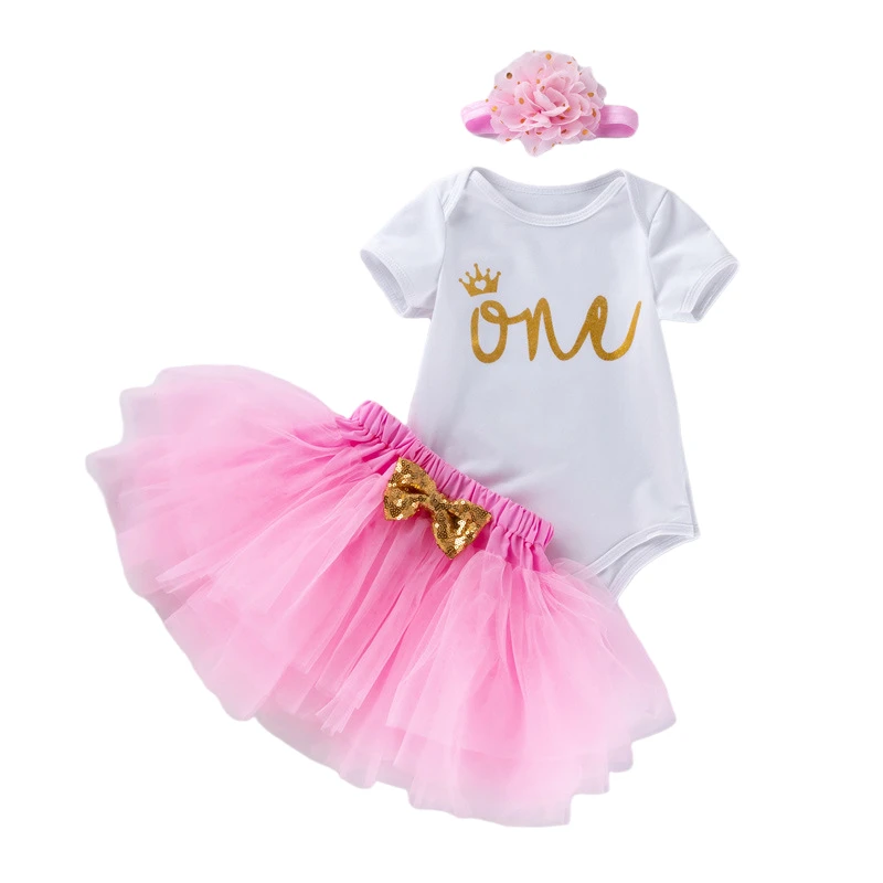 

First Birthday Outfit Baby Girl Dress Infant Flower Lace Wedding Party Dresses 1 Year Old Baby Baptism Dresses