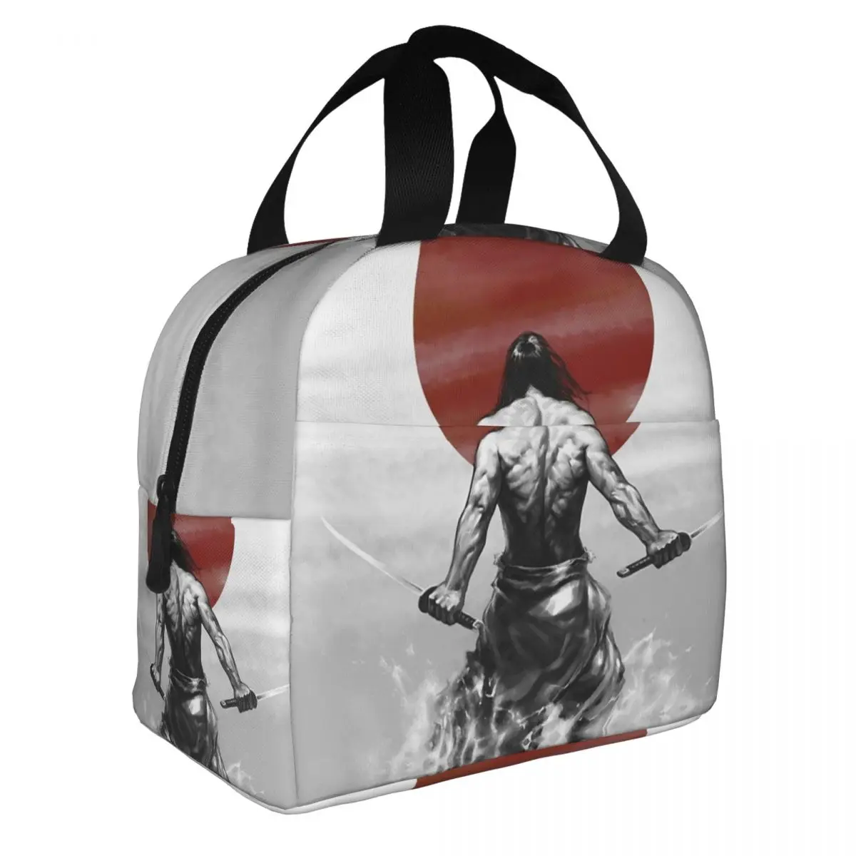 Fantasy - Samurai Lunch Bento Bags Portable Aluminum Foil thickened Thermal Cloth Lunch Bag for Women Men Boy