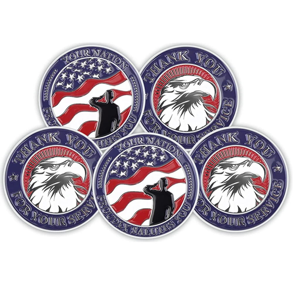 

US Military Challenge Coin Thank You For Your Service Soldier Gifts For Men Women for Veterans Day Gift