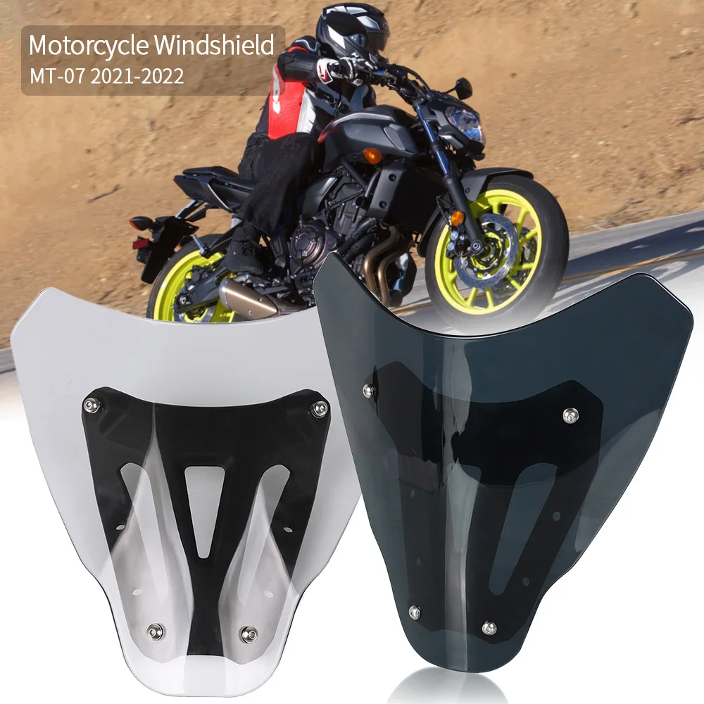 

NEW Motorcycle Parts Windshield Windscreen Wind Shield Deflectore Air Wind Deflector NEW For Yamaha MT-07 MT07 MT 07 2021 2022