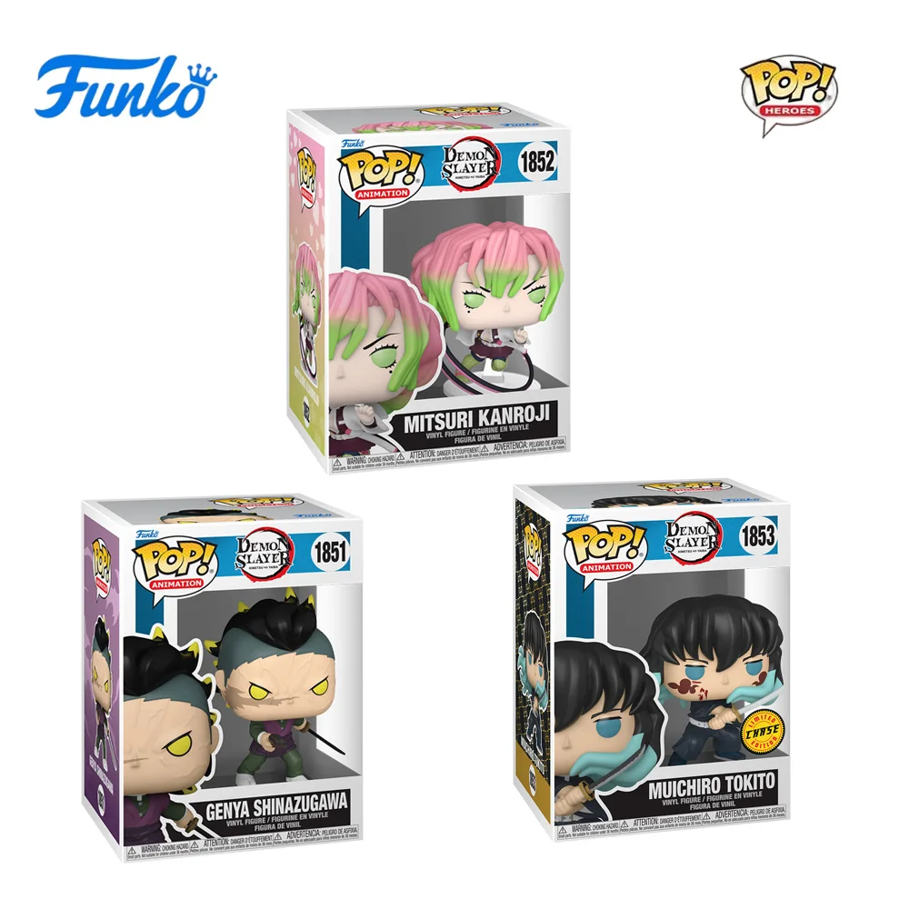 Фото FUNKO POP мультфильм аниме Demon Slayer Wu Yilang Undead River Ganlu Temple стеклянные игрушки фигурки коллекция модель игрушки подарки на день рождения №1