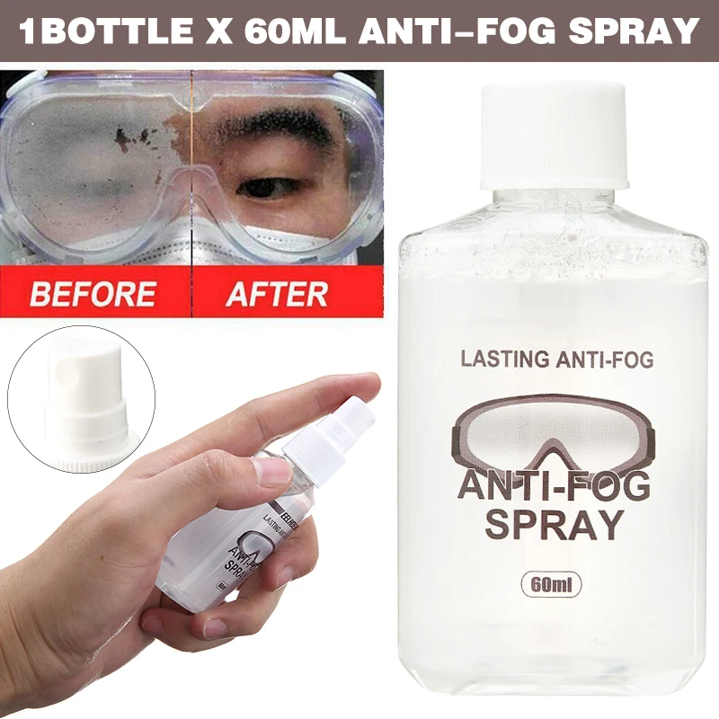 

60ml Anti-Fog Spray For Swim Goggles Dive Lens Glasses Cleaner For Skiing Cycling Hockey Eyewear Anti-fogging Agent